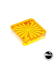 Playfield insert - square 1 inch orange starburst