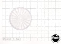 Insert - circle 1-1/2 inch frosted starburst clear