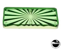 Insert - rectangle 2-1/4 inch green starburst
