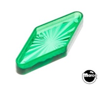 Playfield insert diamond 1-3/4 x 3/4 inch green