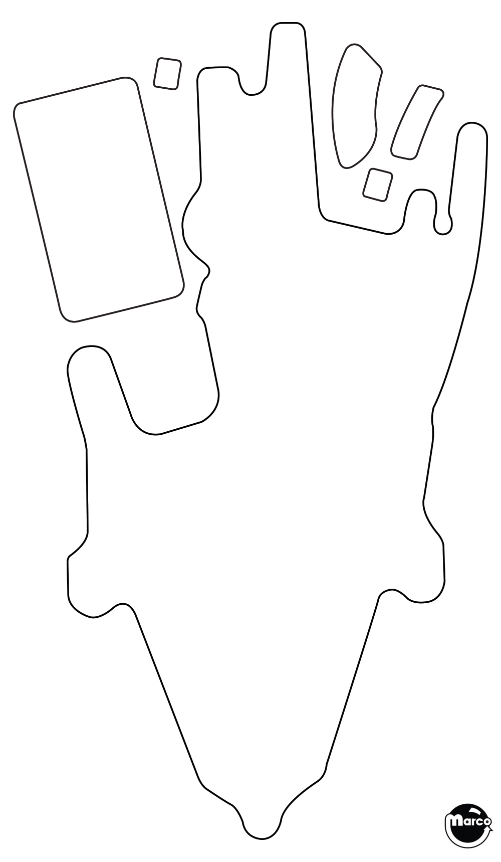 SHADOW (Bally) Mylar playfield