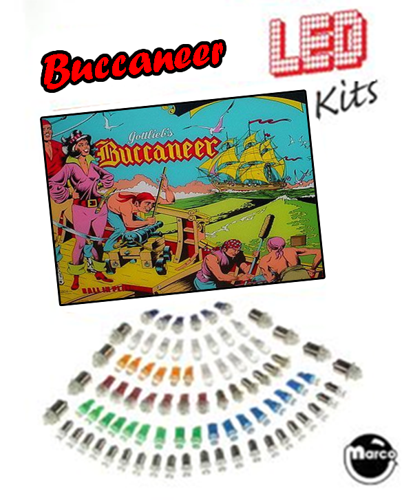 BUCCANEER (Gottlieb 1976) LED kit SHIP AHOY - HIGH SEAS