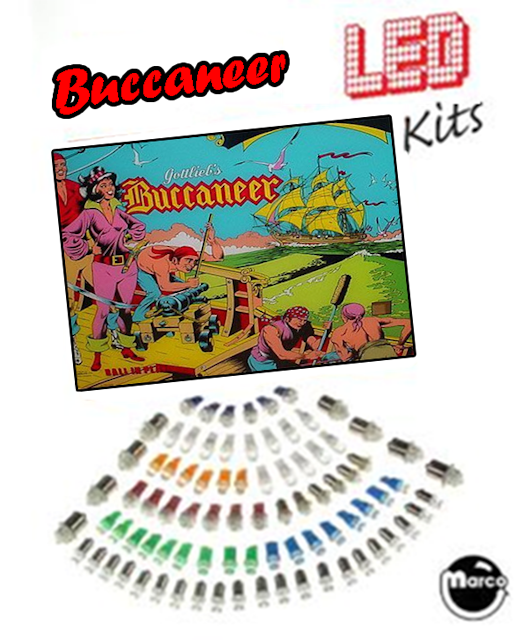 BUCCANEER (Gottlieb 1976) LED kit SHIP AHOY - HIGH SEAS