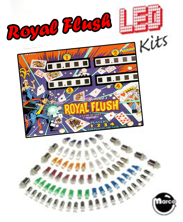 ROYAL FLUSH (Gottlieb 1976) LED Kit