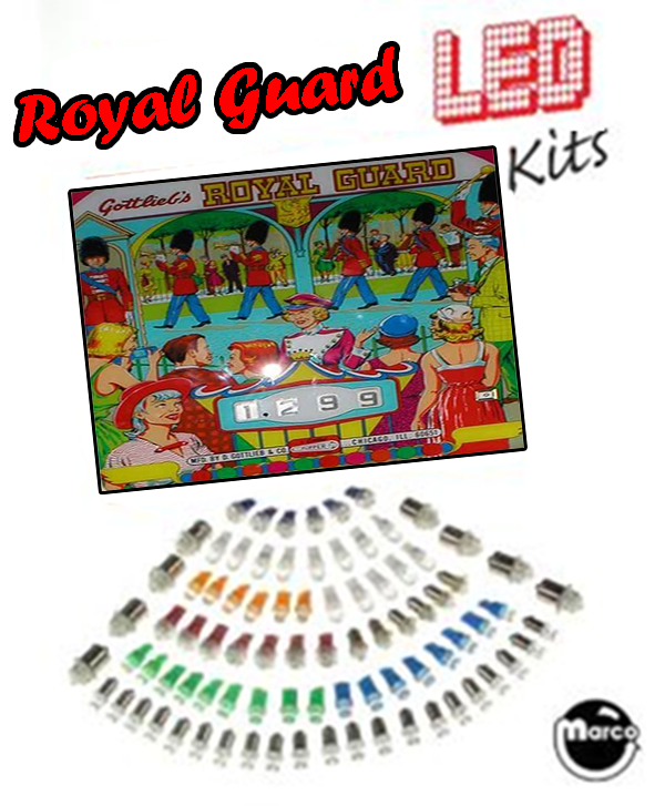 ROYAL GUARD (Gottlieb 1967) LED kit