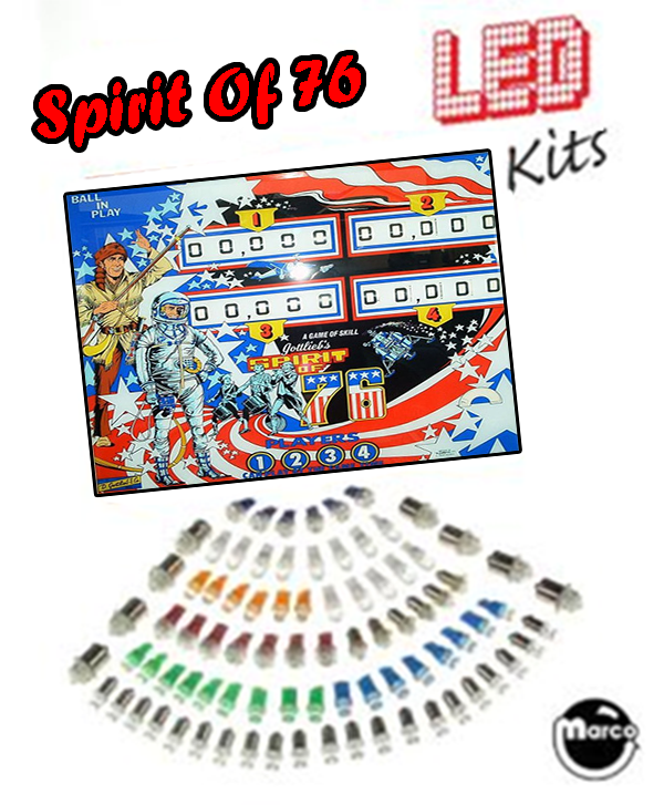 SPIRIT OF 76 (Gottlieb) LED Kit