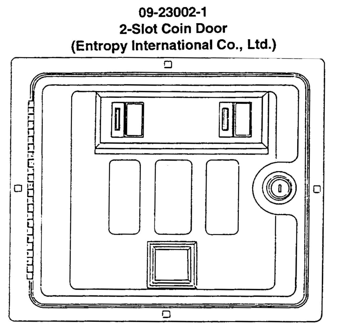 Coin door assembly Entropy 2 chute USA 09-23002-X