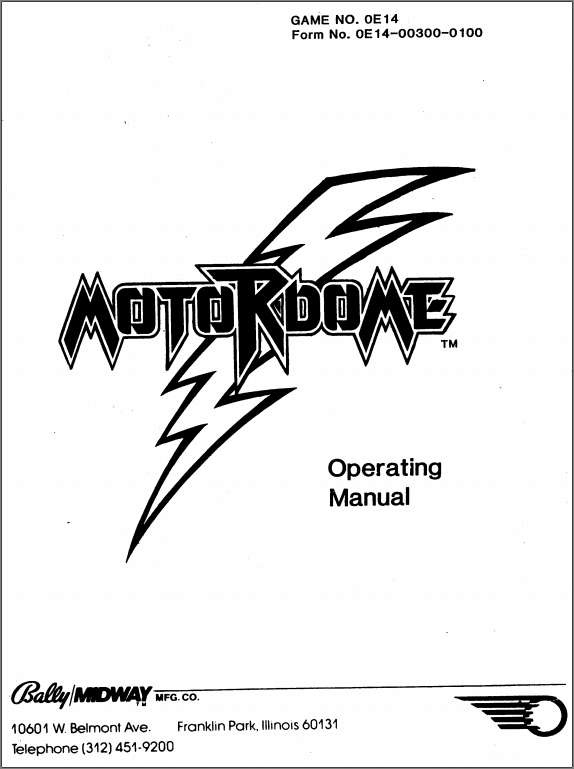 MOTORDOME (Bally) Manual Operating