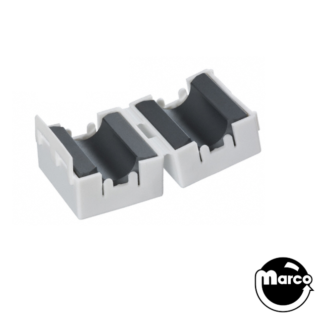 Shaker motor hinged free hanging ferrite core