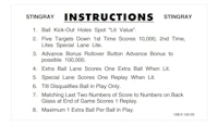 STINGRAY (Stern) Score Cards (3)