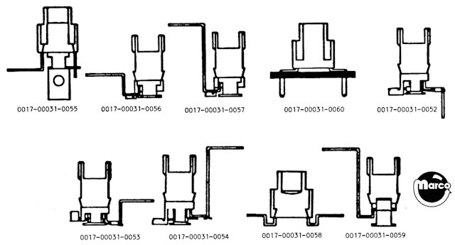 Lamp socket wedge no diode Bally