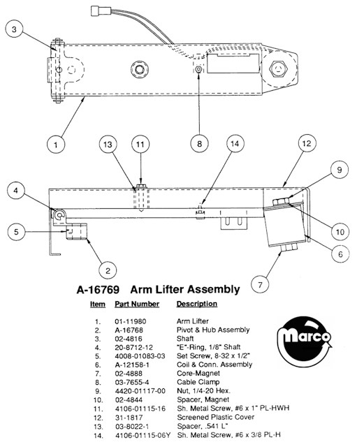 JUDGE DREDD (Bally) Lifter arm