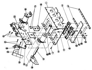Drop target assembly Williams 4 bank