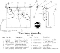 PINBOT (Williams) Visor motor mount bracket