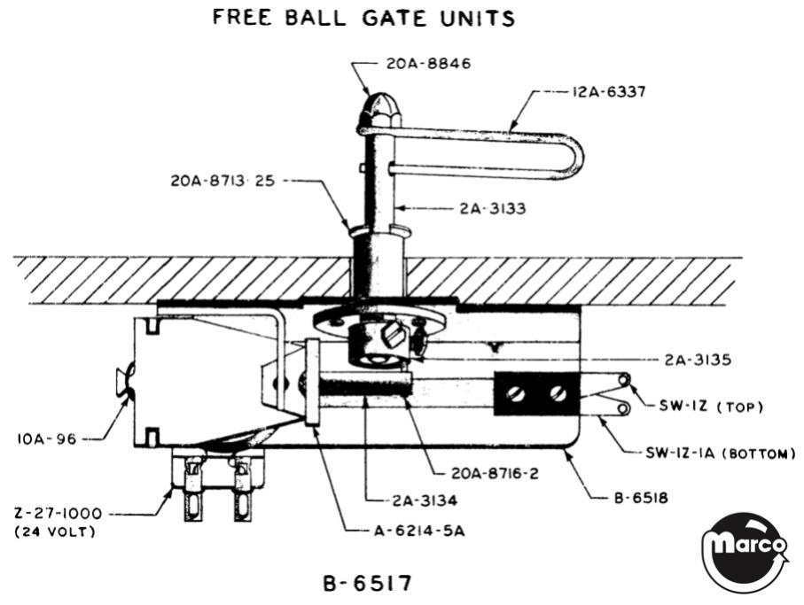 Free ball gate bracket Williams