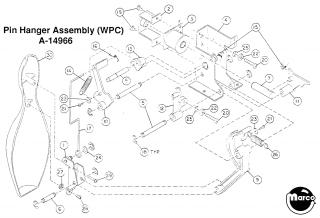 Bowling pin hanger 3C-7201 CCM 4A-925