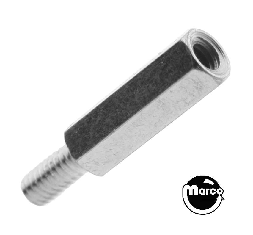 Hex spacer 1/4 inch m-f 8-32 x 3/4 inch