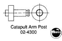 Shoulder link stud catapult arm post