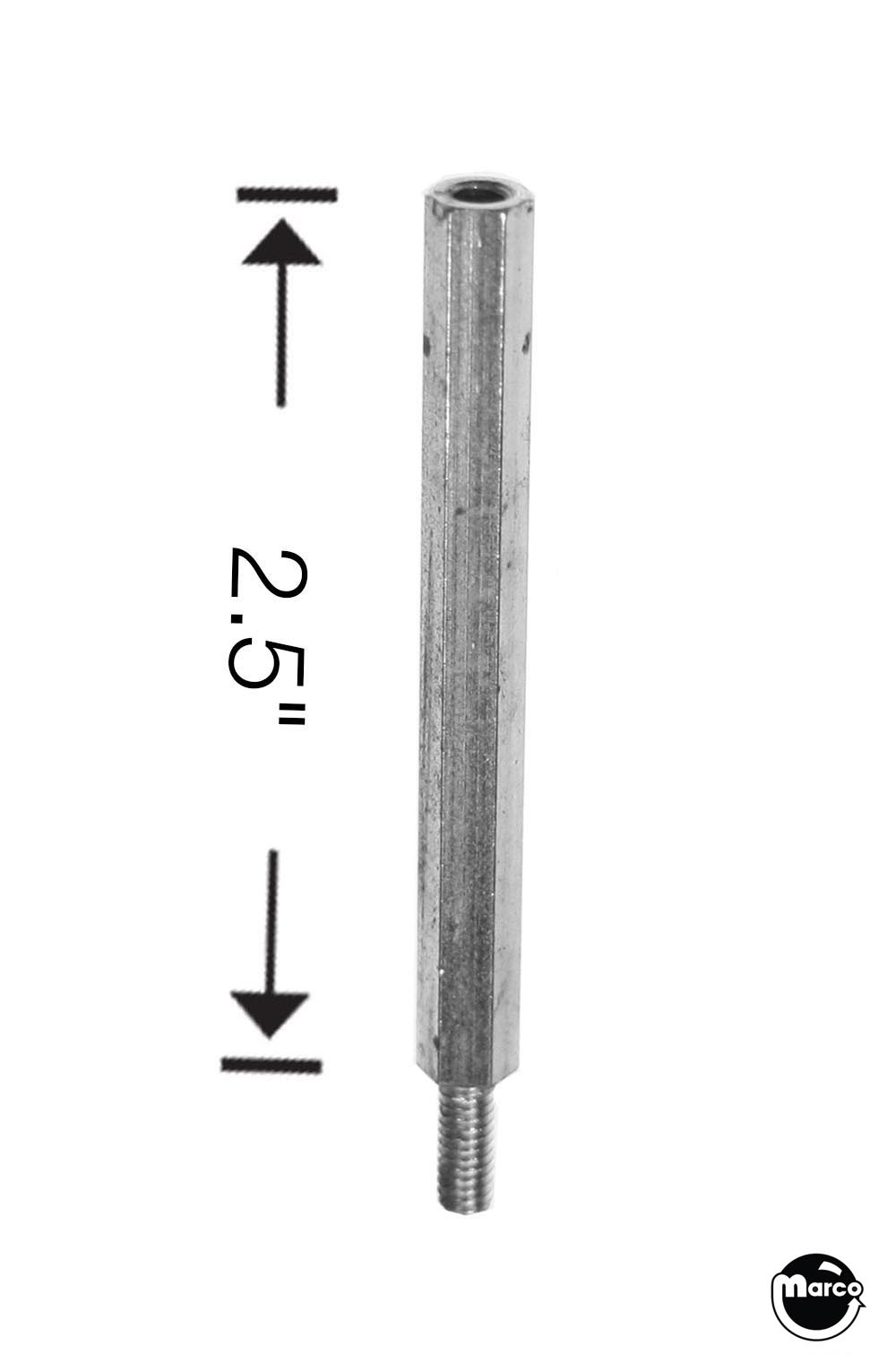 Hex spacer m-f 8-32 x 2-1/2 inch 1/4 hex