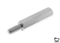 Post m-f 8-32 x 1.00" zinc 1/4" hex