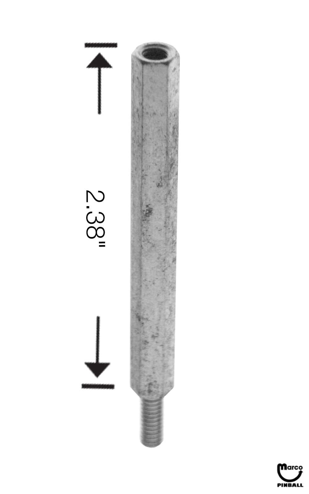 Post M-F 8-32 x 2.38 inch zinc 1/4 Hex