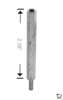 Post M-F 8-32 x 2.38 inch zinc 1/4 Hex