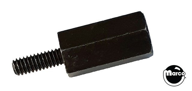 Hex spacer 3/8 inch m-f 8-32 black