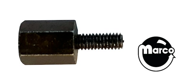 Hex spacer 3/8 inch m-f 8-32 black