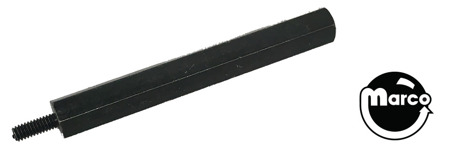 Hex spacer 3/8 inch m-f 8-32 black