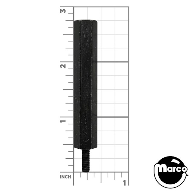 Hex spacer 3/8 inch m-f 8-32 black
