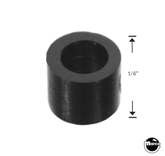 Spacer - plastic 1/4 inch black