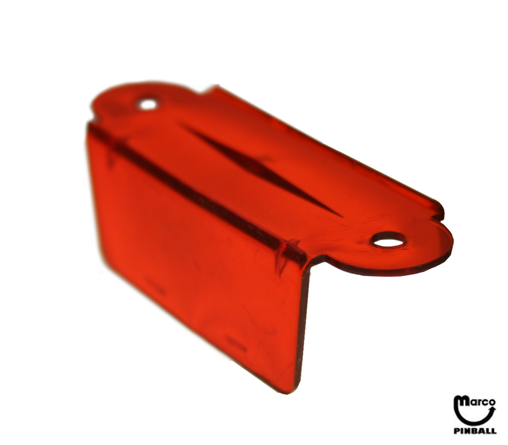 Lane guide - 2-3/4 inch red transparent single
