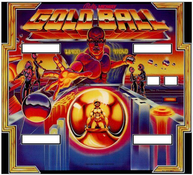 GOLD BALL (Bally) Backglass