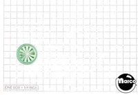 Insert - circle 3/4" green transparent