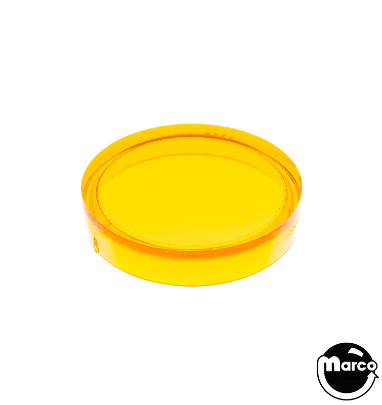 Insert - round 1-3/16 inch clear amber plain