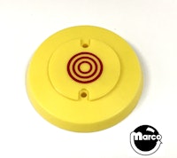 Pop bumper cap yellow with red bullseye