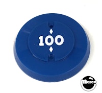 Pop bumper cap blue with '100'