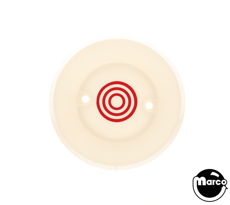 Pop bumper cap white with red bullseye