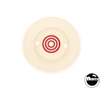 Pop bumper cap white with red bullseye
