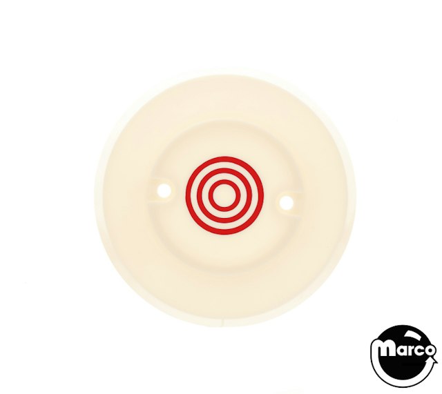 Pop bumper cap white with red bullseye