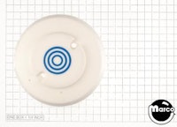Pop bumper cap white with blue bullseye