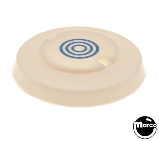 Pop bumper cap white with red bullseye