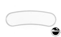Playfield insert - crescent 3-9/16 inch clear