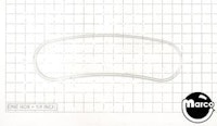 Playfield insert - crescent 3-9/16 inch clear