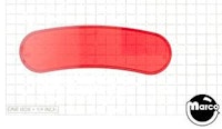 Playfield insert - crescent 3-9/16 inch red trans.