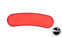 Playfield insert - crescent 3-9/16 inch red trans.