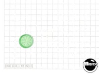 Playfield Insert - circle 5/8 inch green starburst