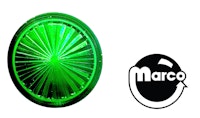 Insert - circle 1-3/16 inch green starburst