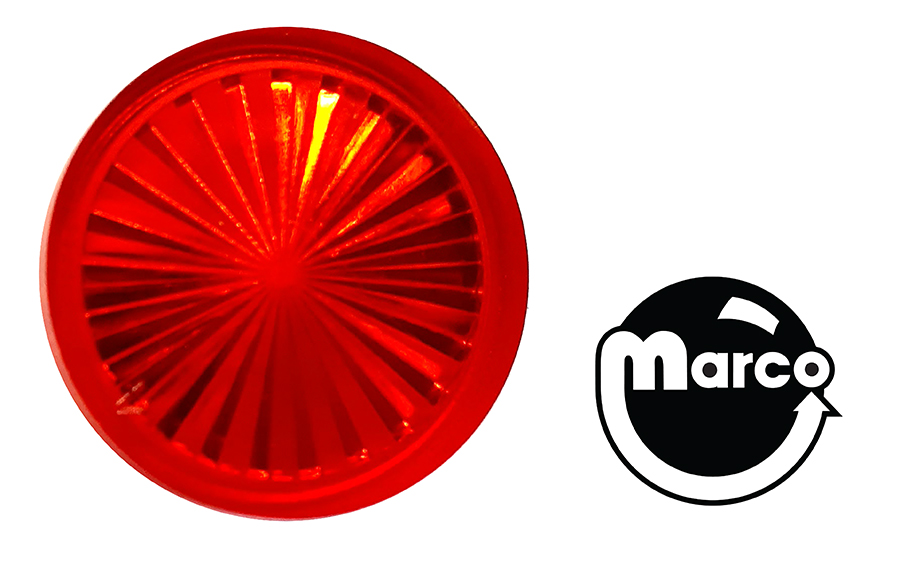 Insert - circle 1-3/16" amber starburst