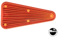 Playfield insert - triangle 2 inch amber transparent